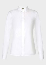 Victoria Cotton Shirt, White, hi-res