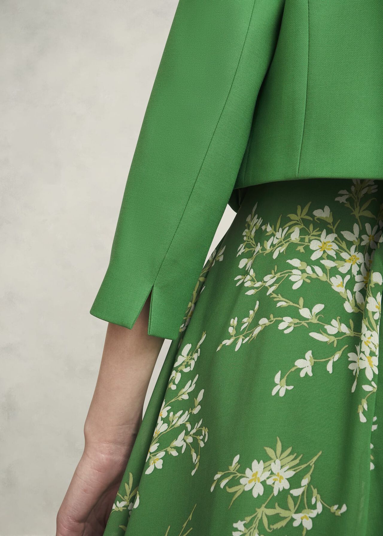 Elize Crepe Jacket, Cilantro Green, hi-res