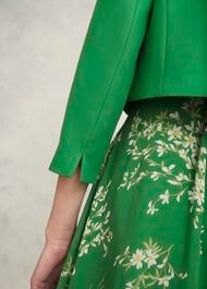 Elize Crepe Jacket, Cilantro Green, hi-res