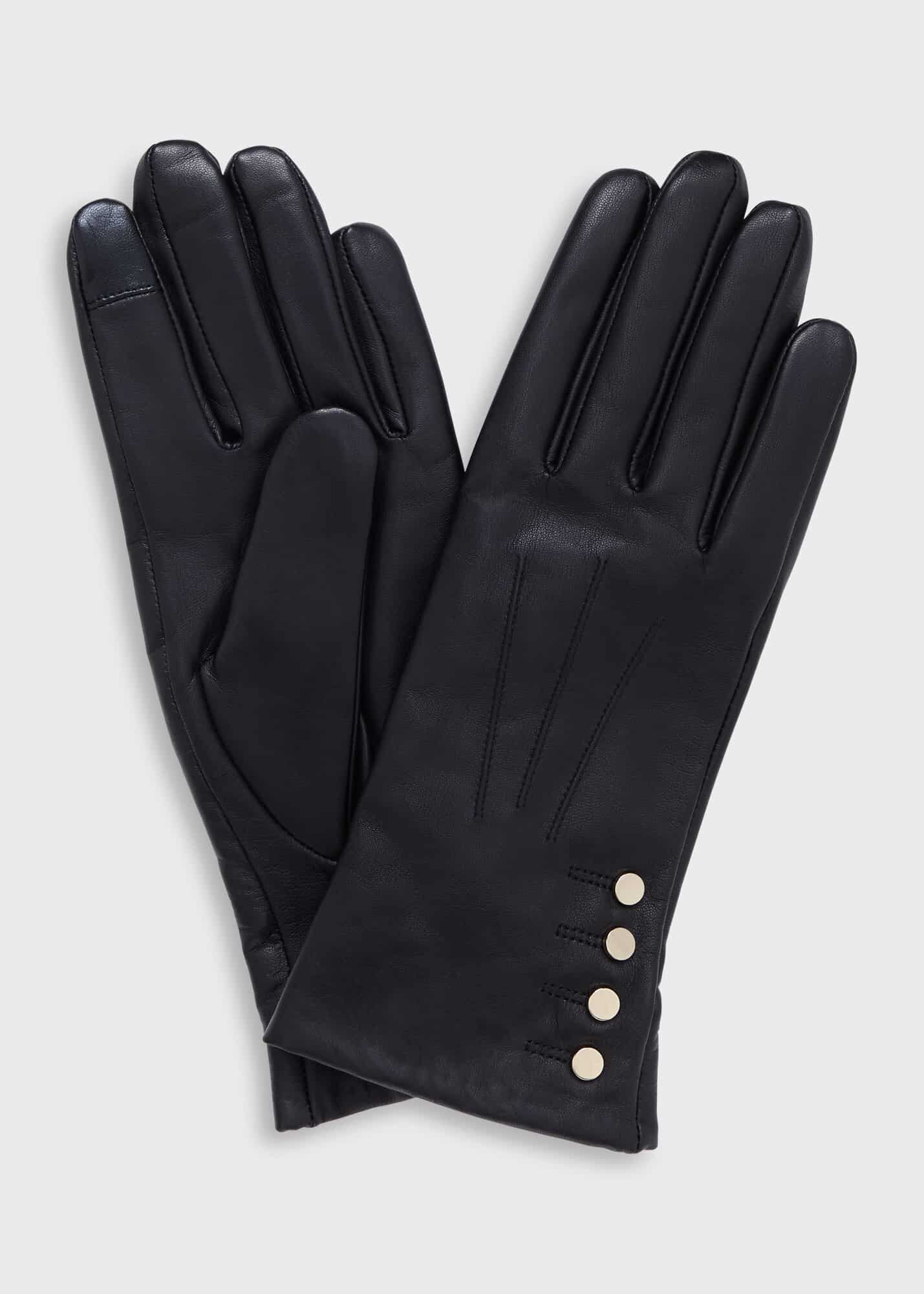 MICHAEL KORS Women's Gloves Black Quilted Genuine Leather