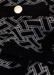 Perrie Knitted Jacket, Black Ivory, hi-res
