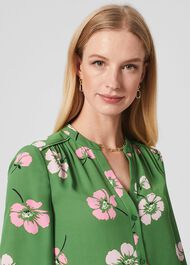 Sutton Blouse, Pea Green Multi, hi-res