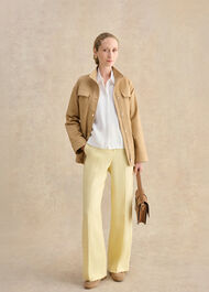 Nita Linen Shirt, White, hi-res