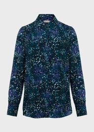 Petra Blouse, Deep Teal Multi, hi-res