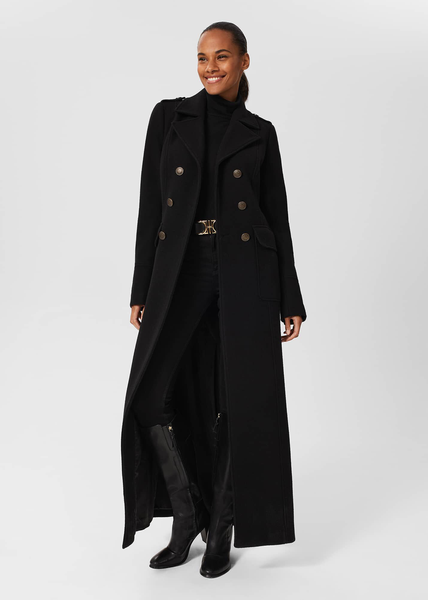 black long coats for ladies