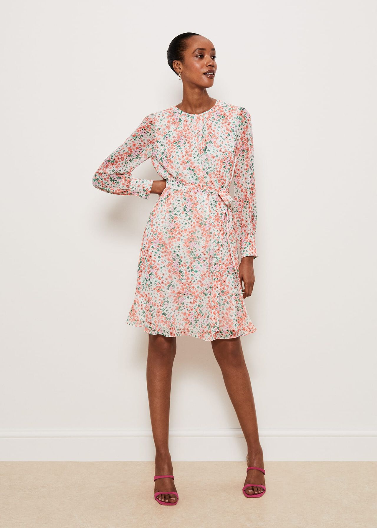 Frances Dress, Ivory Multi, hi-res