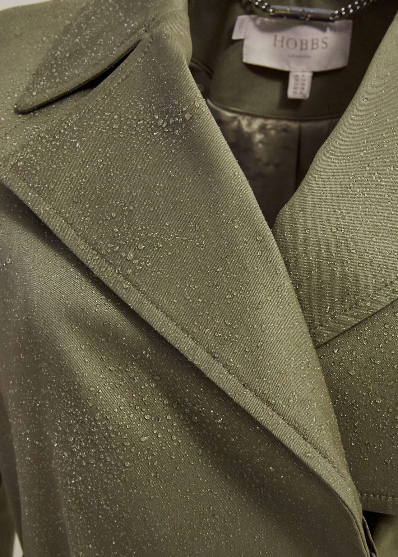 Rhian Shower Resistant Trench Coat, Olive Green, hi-res