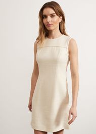 Hinton Mini Dress, Buttercream, hi-res