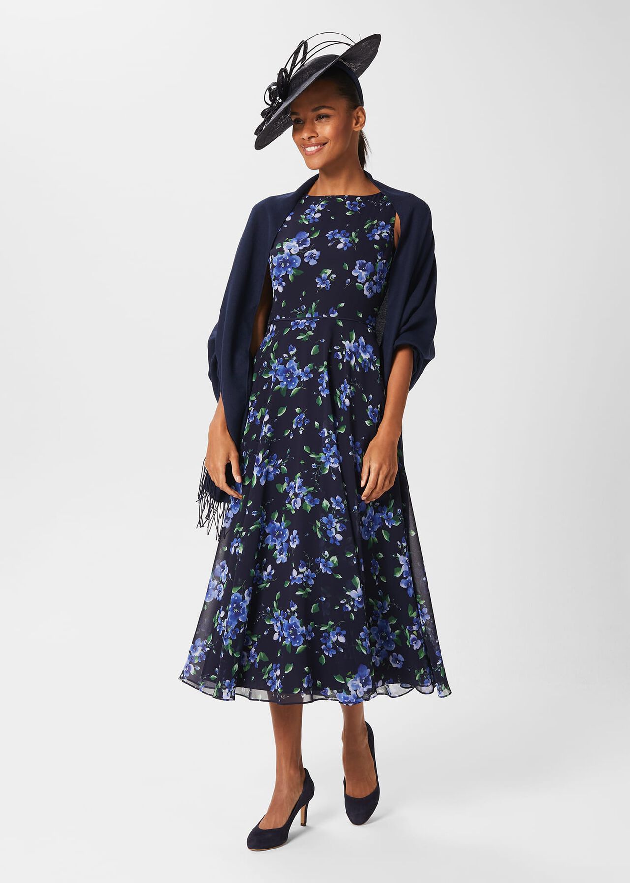 Matilda Scarf, Navy, hi-res