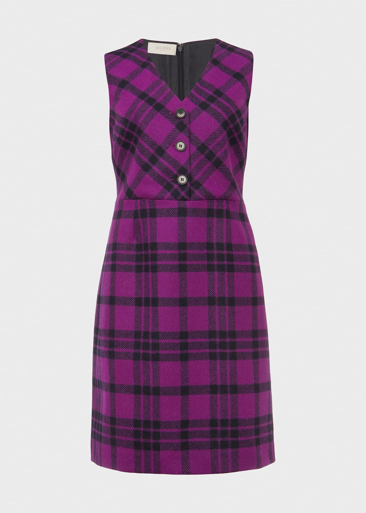 Mary Wool Dress, Purple Multi, hi-res