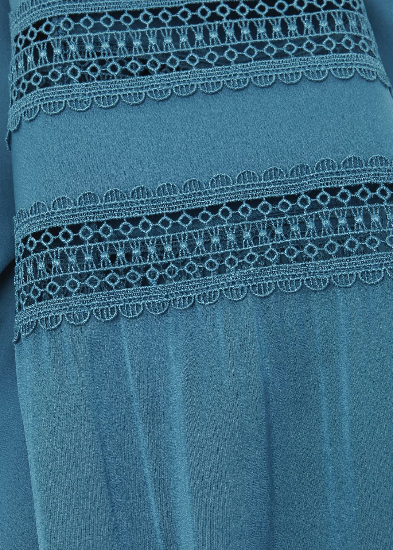 Evianna Lace Detail Blouse , Deep Jade Blue, hi-res