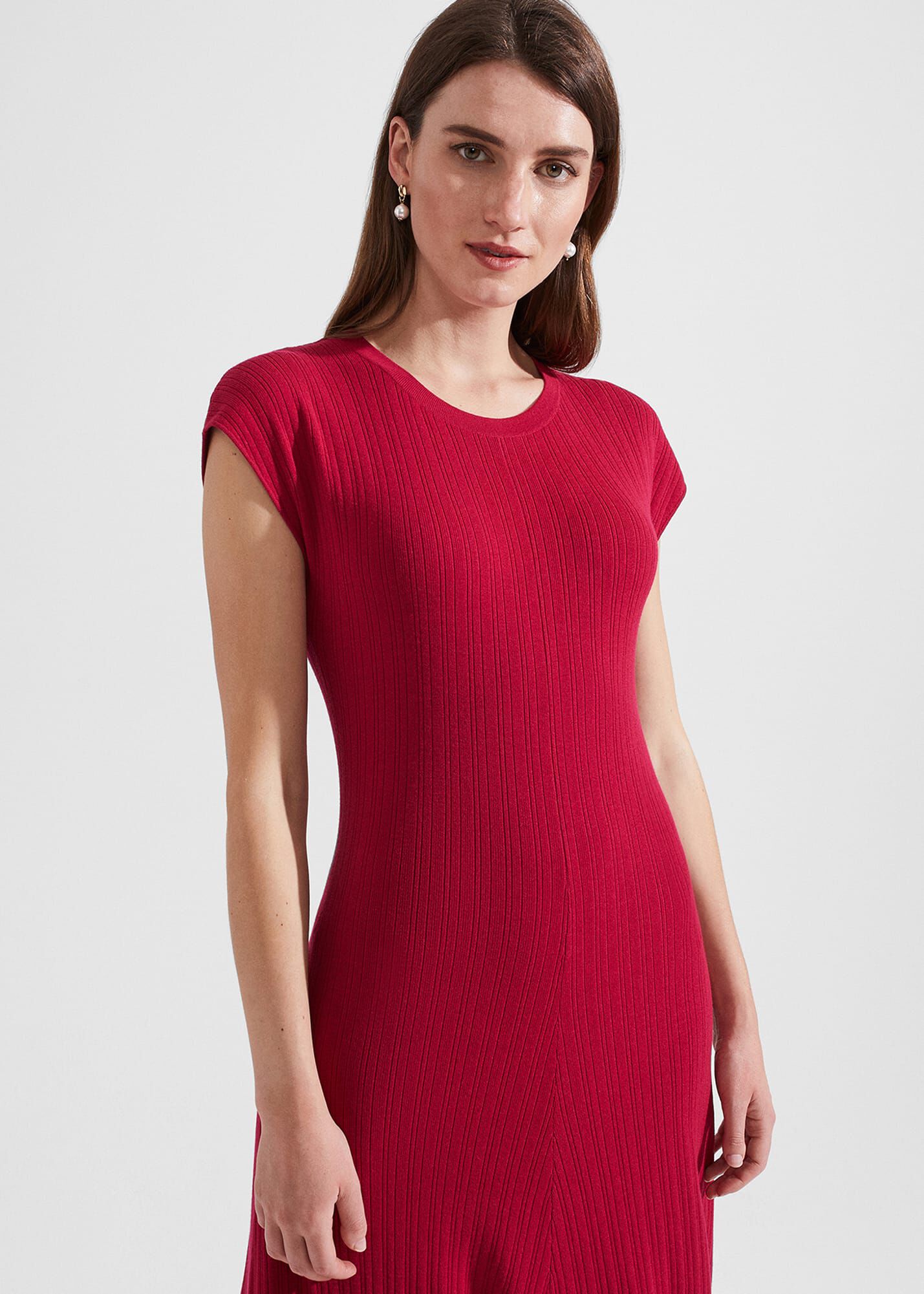 Reena Ribbed Knitted Dress | Hobbs US |