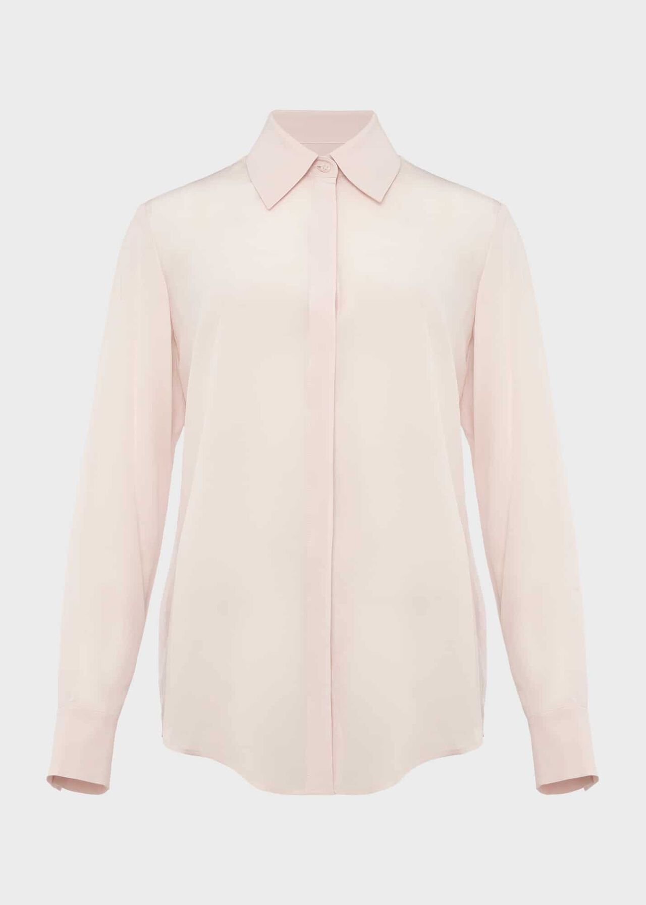 Eva Silk Shirt, Oyster Pink, hi-res