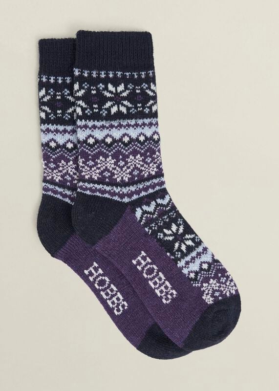 Fairisle Knit Socks
