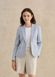 Blake Seersucker Jacket, Blue White, hi-res