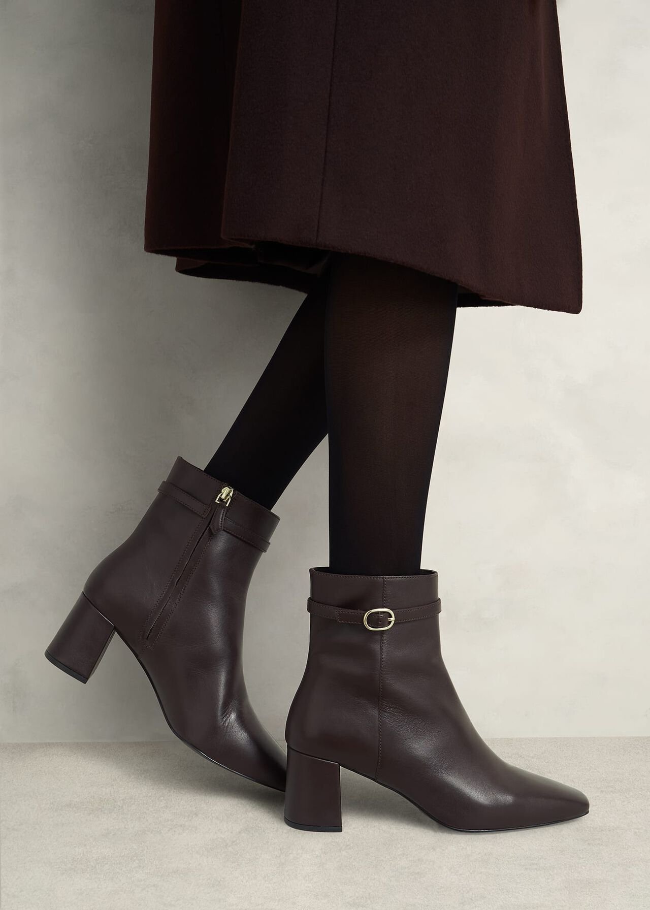 Gabriella Ankle Boots, Chocolate Brown, hi-res
