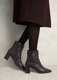 Gabriella Ankle Boots, Chocolate Brown, hi-res