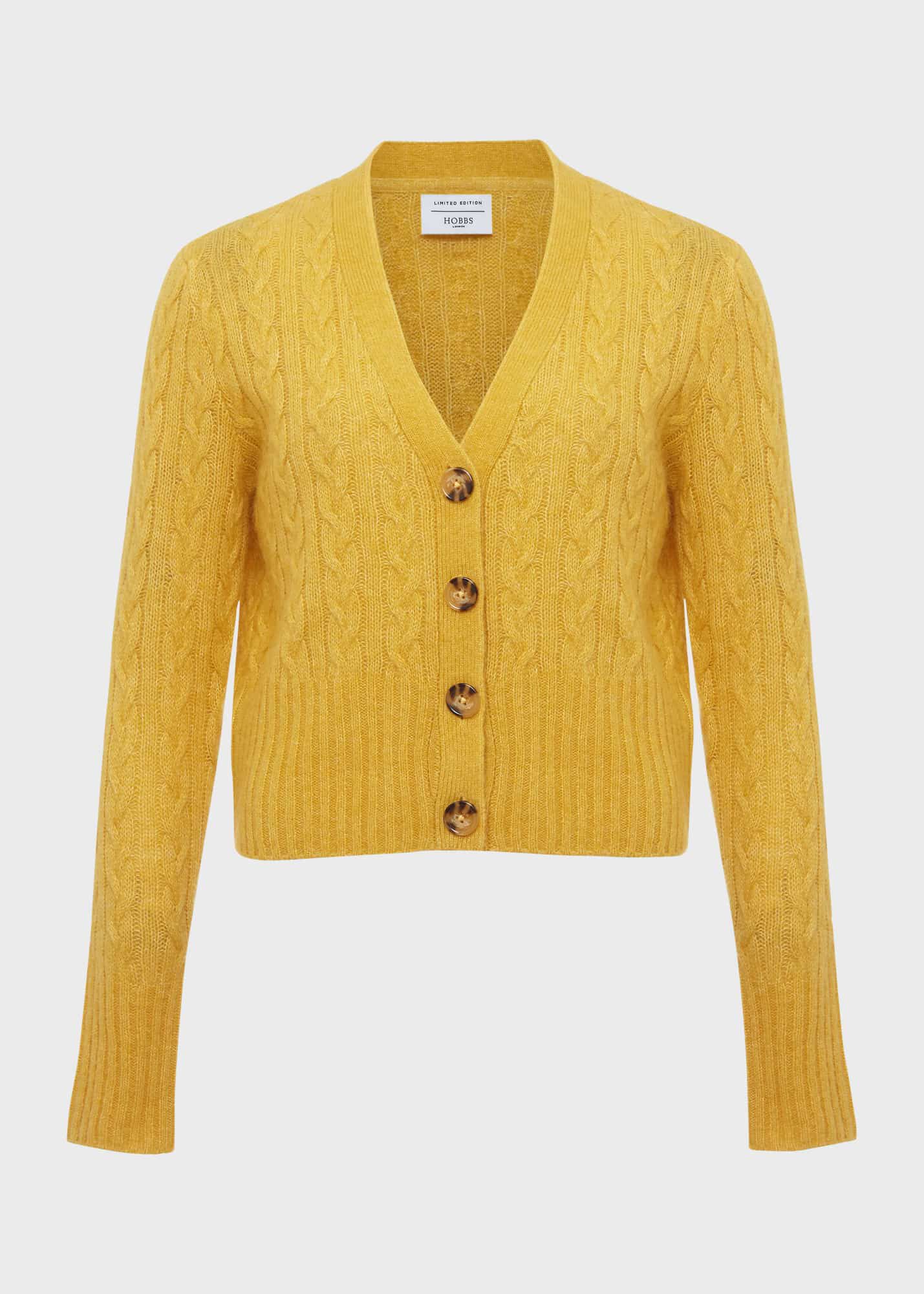 Bright yellow cardigan sale