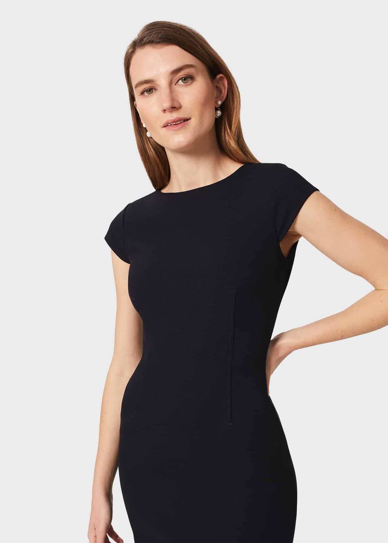 Petite Mia Dress, Navy, hi-res