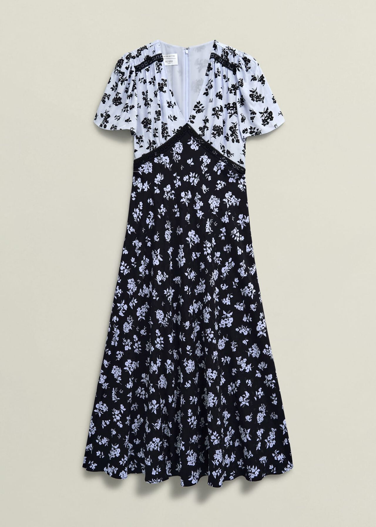 Arlington Tea Dress, Black Blue, hi-res