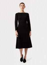 Rebecca Knitted Dress, Black, hi-res