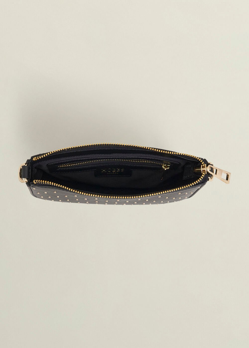 Briella Leather Stud Bag, Black, hi-res