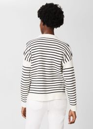 Karissa Striped Jumper, Ivory Navy, hi-res