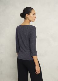 Sonya Sparkle Top, Black Silver, hi-res