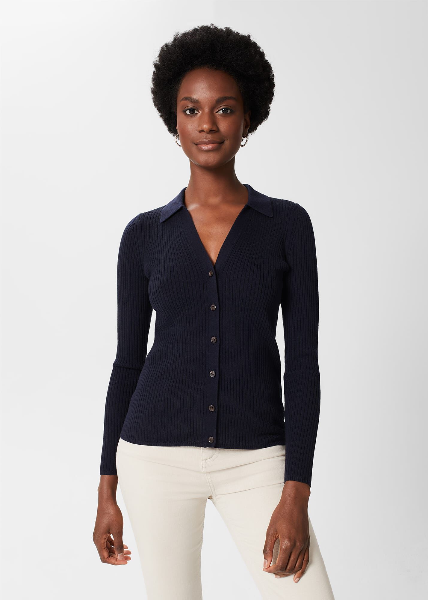 Merino wool navy jumper online