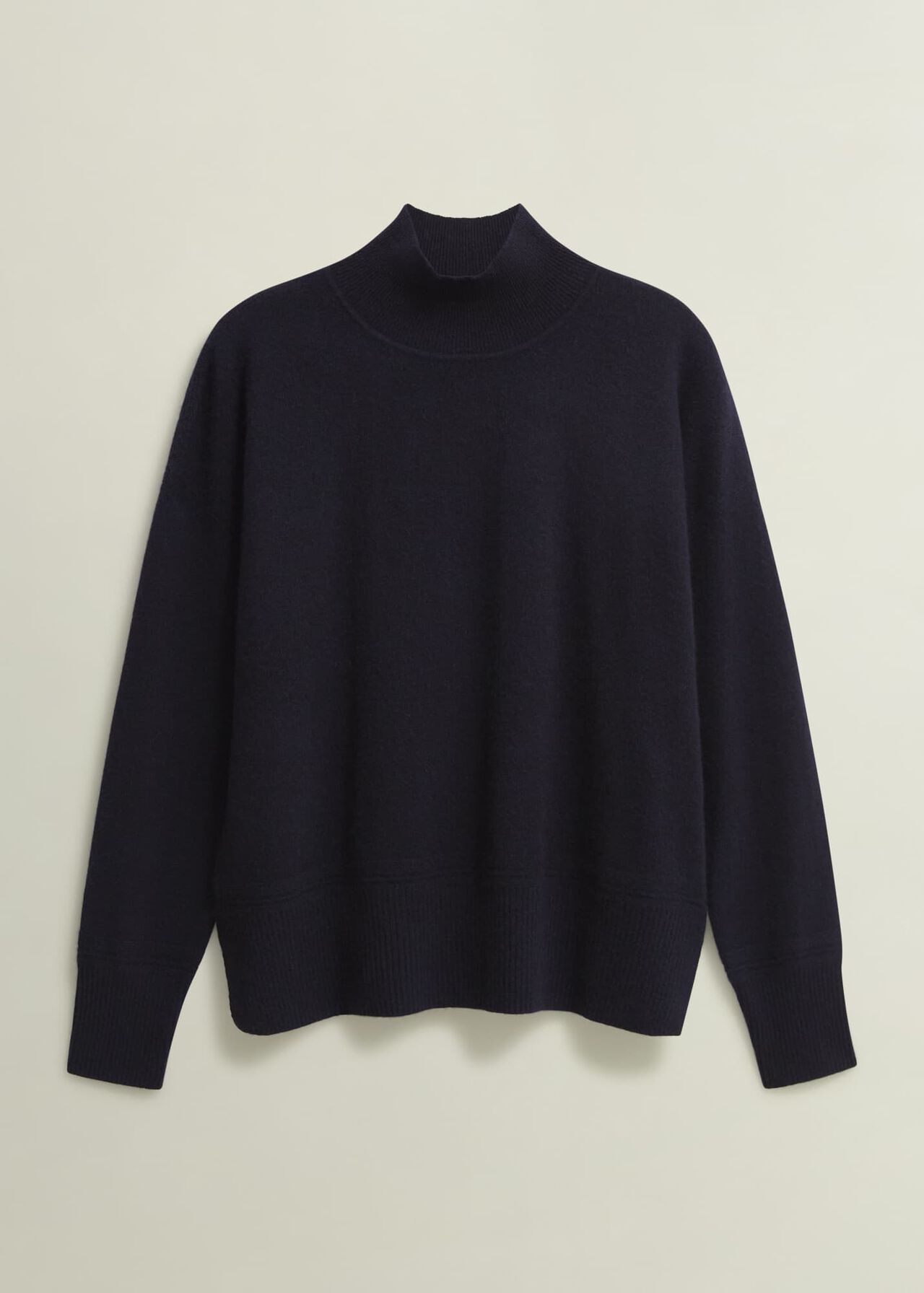 Marlena Cashmere Funnel Neck Jumper, Hobbs Navy, hi-res