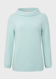 Camilla Cotton Jumper, Clearwater Blue, hi-res
