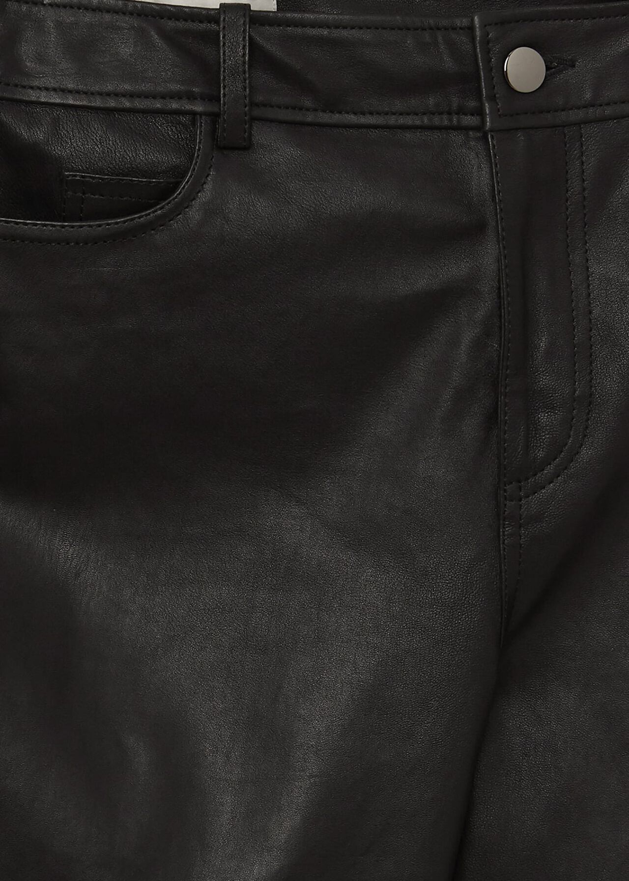 Gia Stretch Leather Jean, Black, hi-res