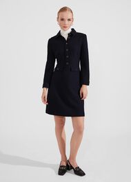 Adelia Ponte Dress, Navy, hi-res