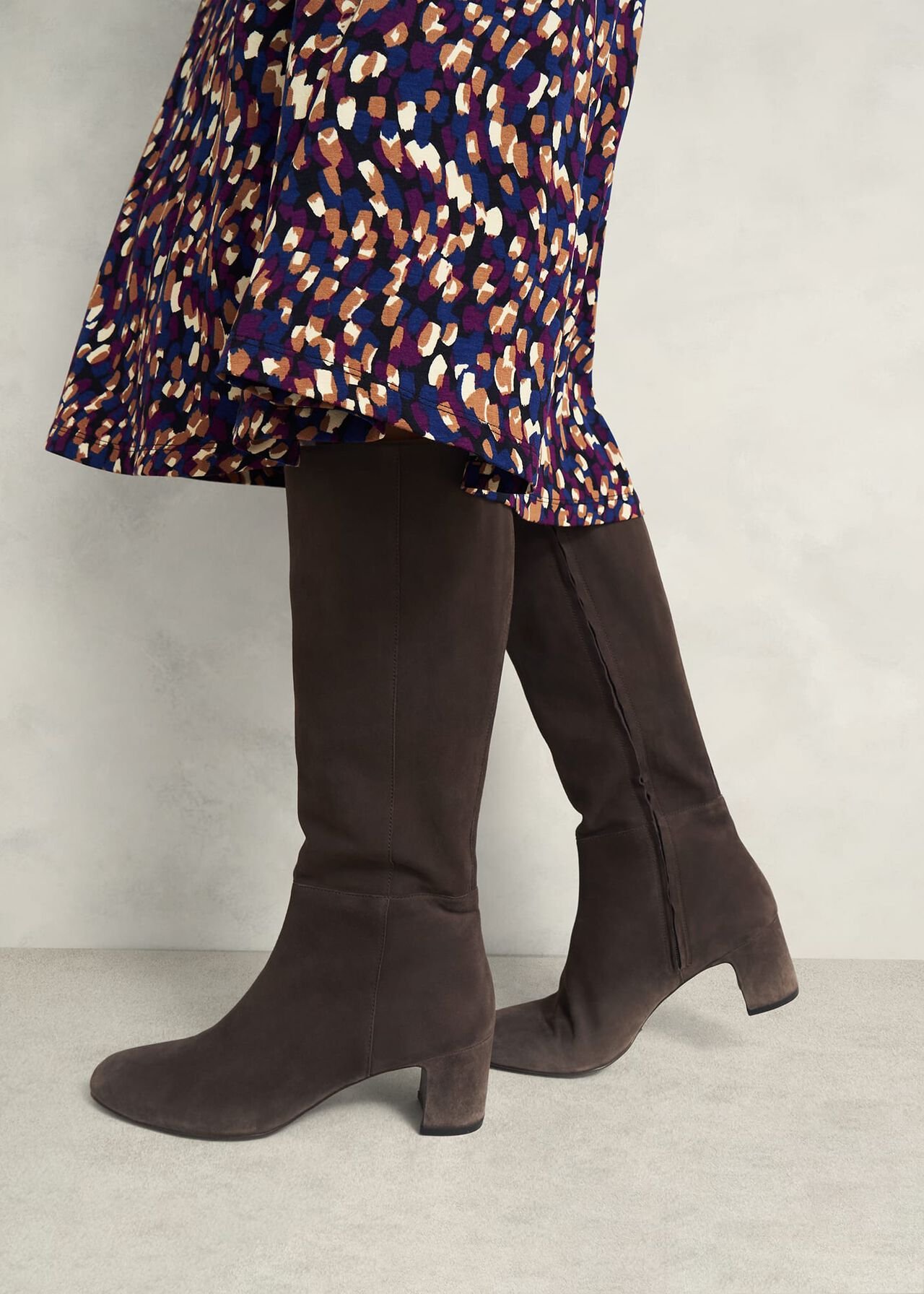Caroline Knee Boots, Chocolate Brown, hi-res
