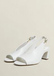 Kali Leather Sandal, Ivory, hi-res