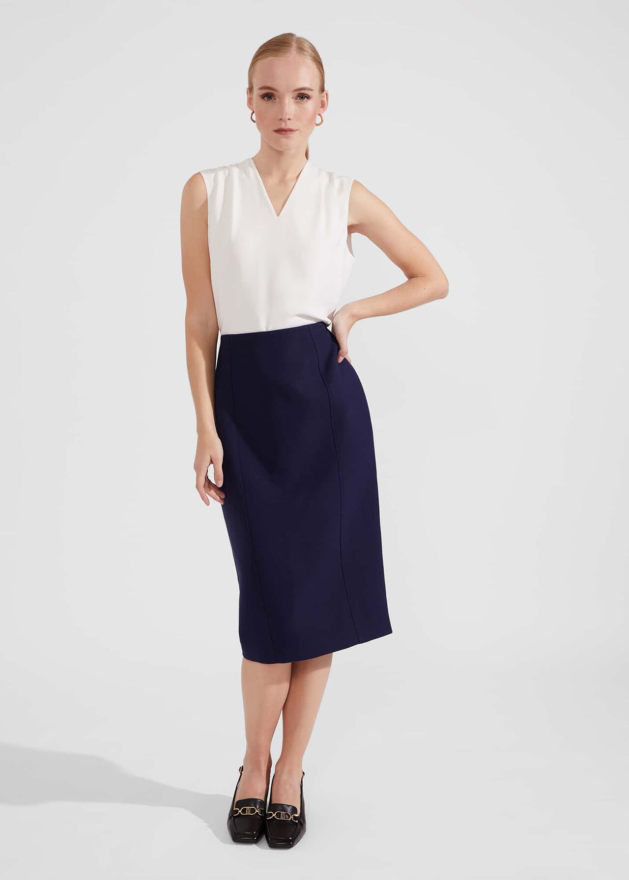 Phoebe Pencil Skirt, Dark Midnight, hi-res