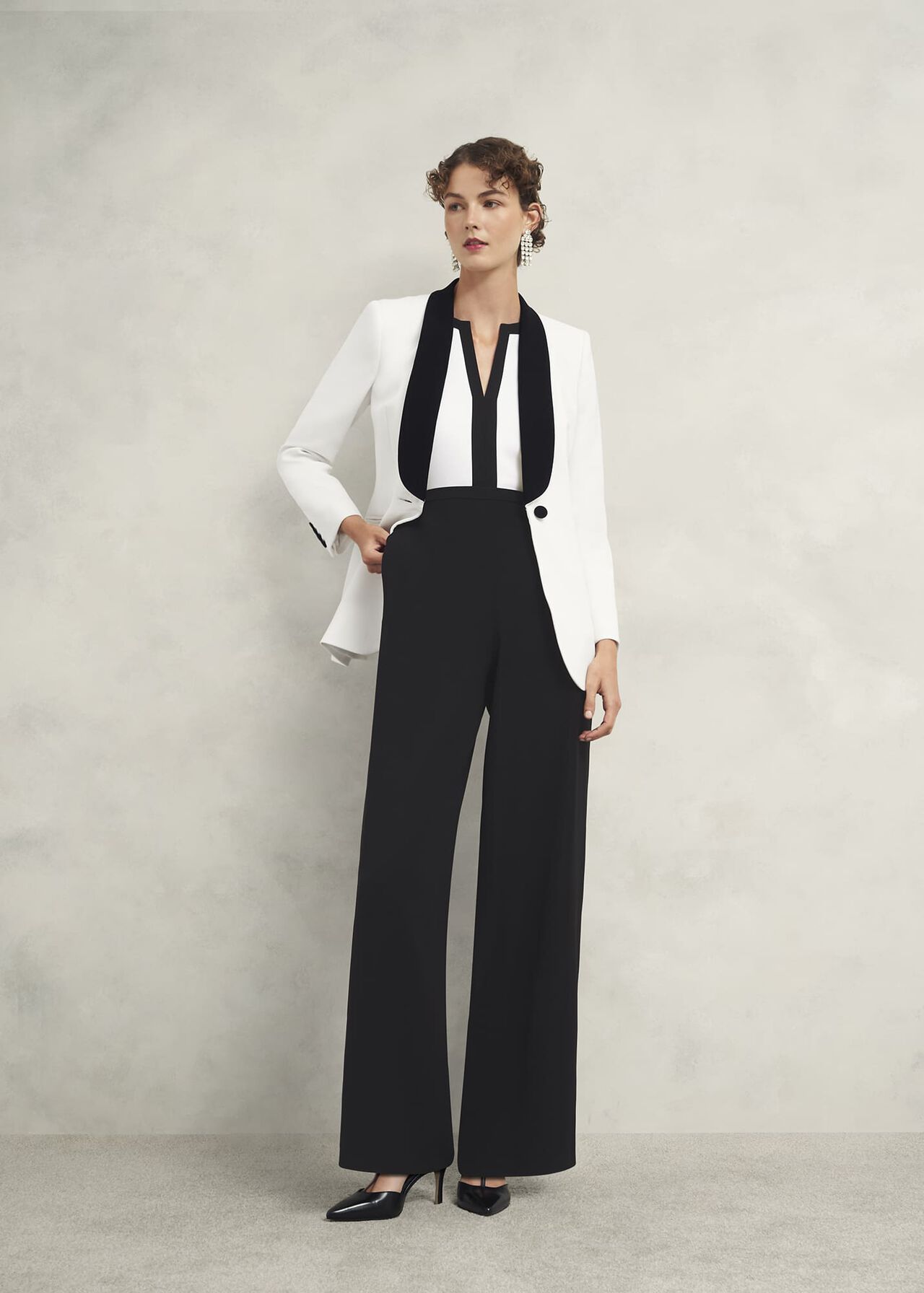 Mannington Jumpsuit, Black Ivory, hi-res