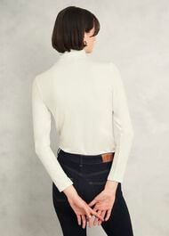 Mischa Turtle Neck Top, Hobbs Ivory, hi-res