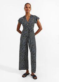 Eden Jersey Jumpsuit, Navy Multi, hi-res