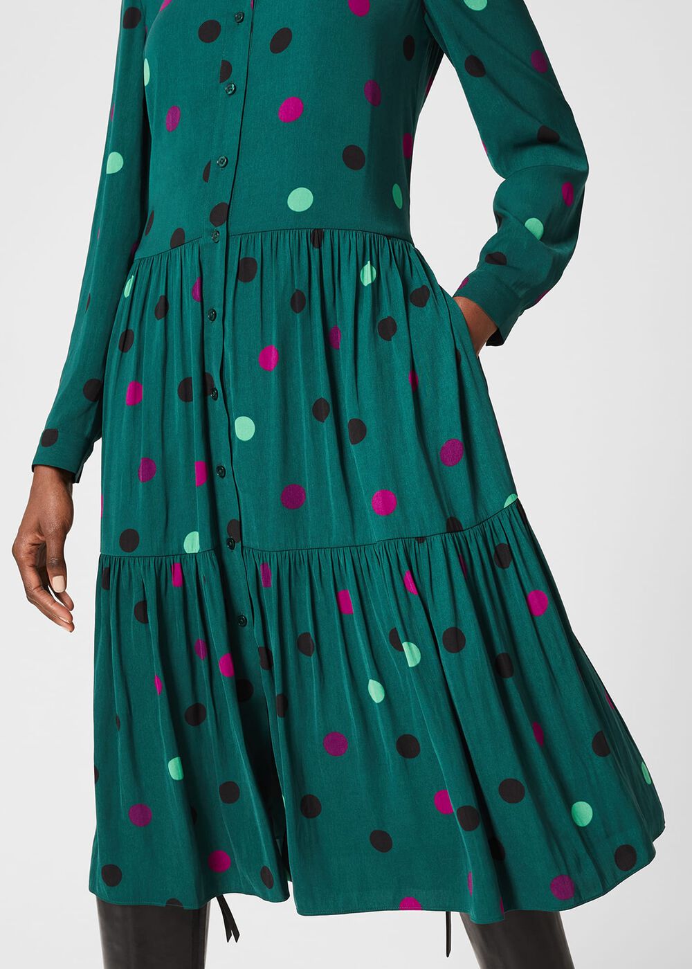 Nory Midi Dress, Green Multi, hi-res