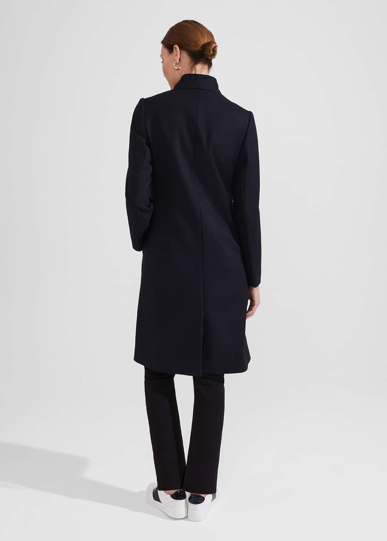 Millie Wool Coat, Navy, hi-res