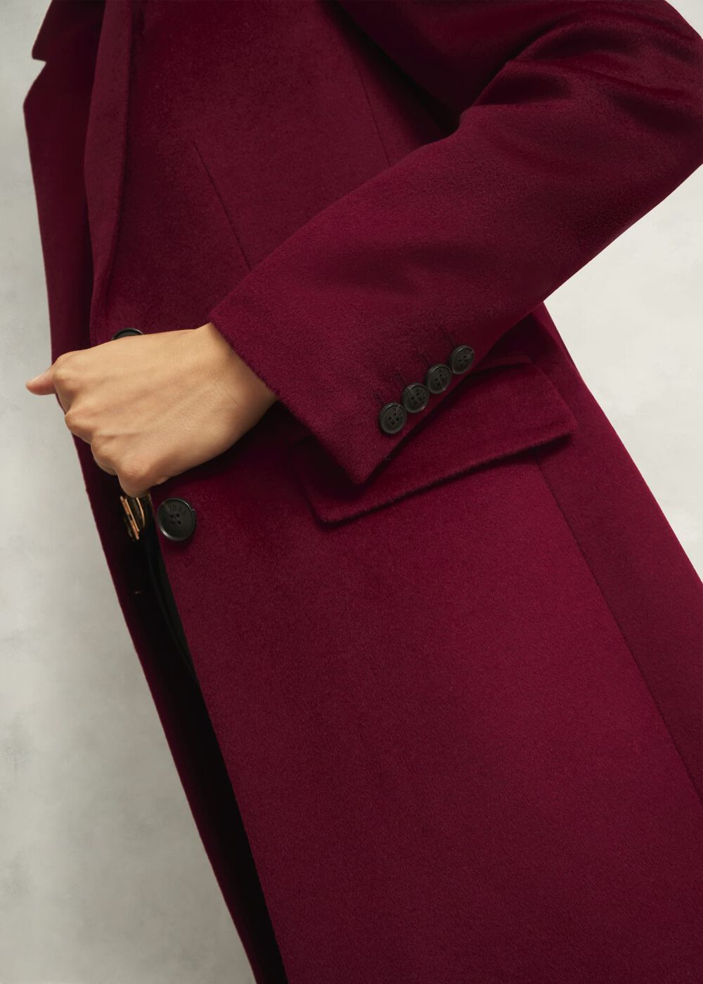 Cavendish Wool Coat, Beryl Red, hi-res
