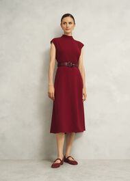 Mallory Leather Waist Belt, Beryl Red, hi-res