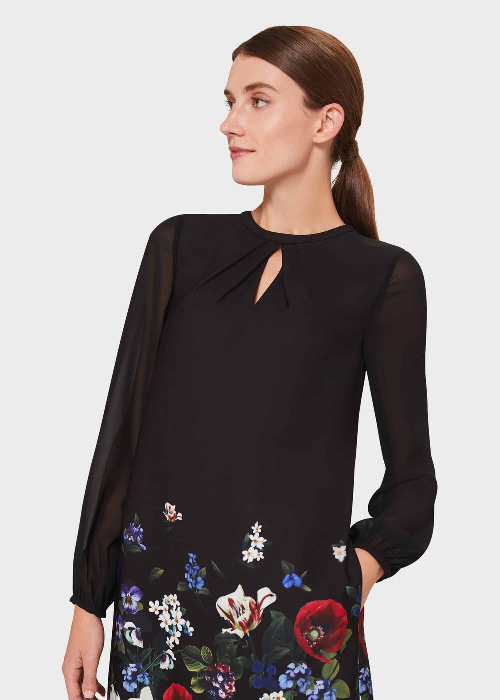Aura Printed Dress, Black Multi, hi-res