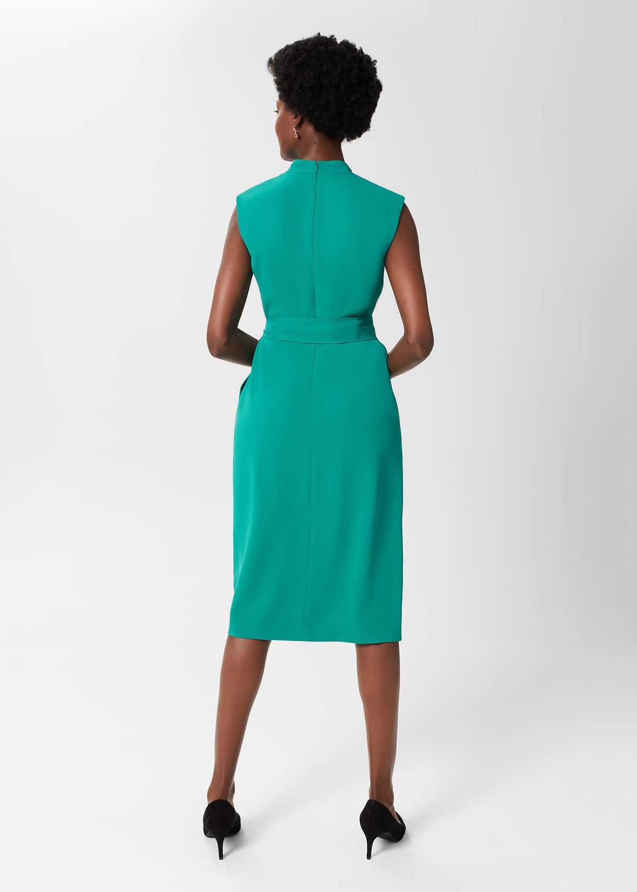 Reese Belted Dress, Ocean Green, hi-res