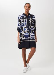 Marci Tunic Dress, Blue Multi, hi-res