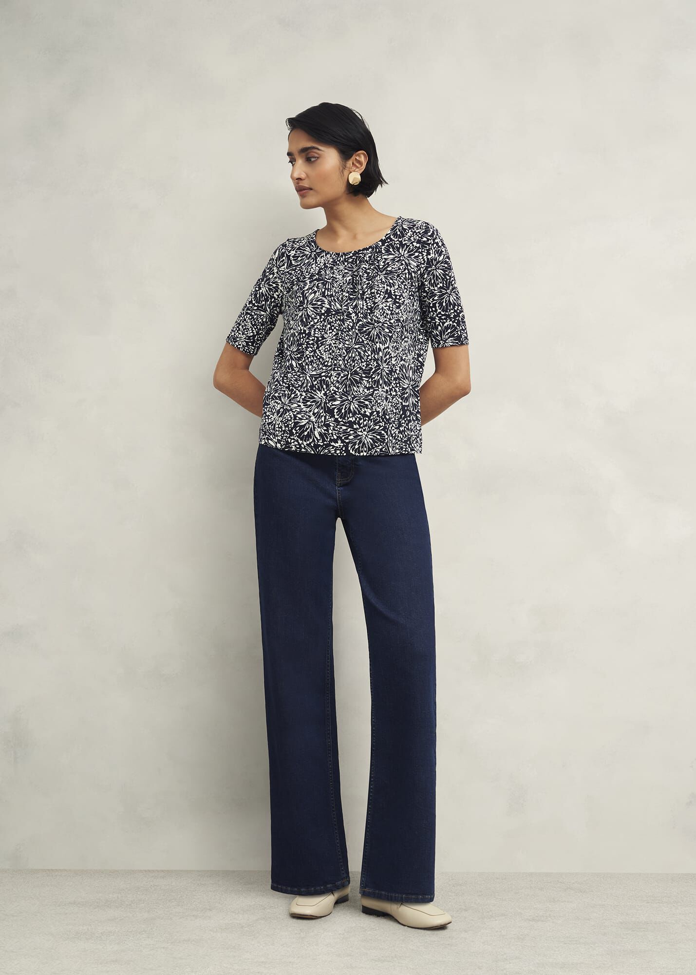 ホブズ HOBBS JACQUELINE PRINT TOP （NAVY DAMASK） Jacqueline Print Top | Hobbs US |