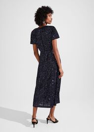 Tatiana Sequin Dress, Midnight Navy, hi-res
