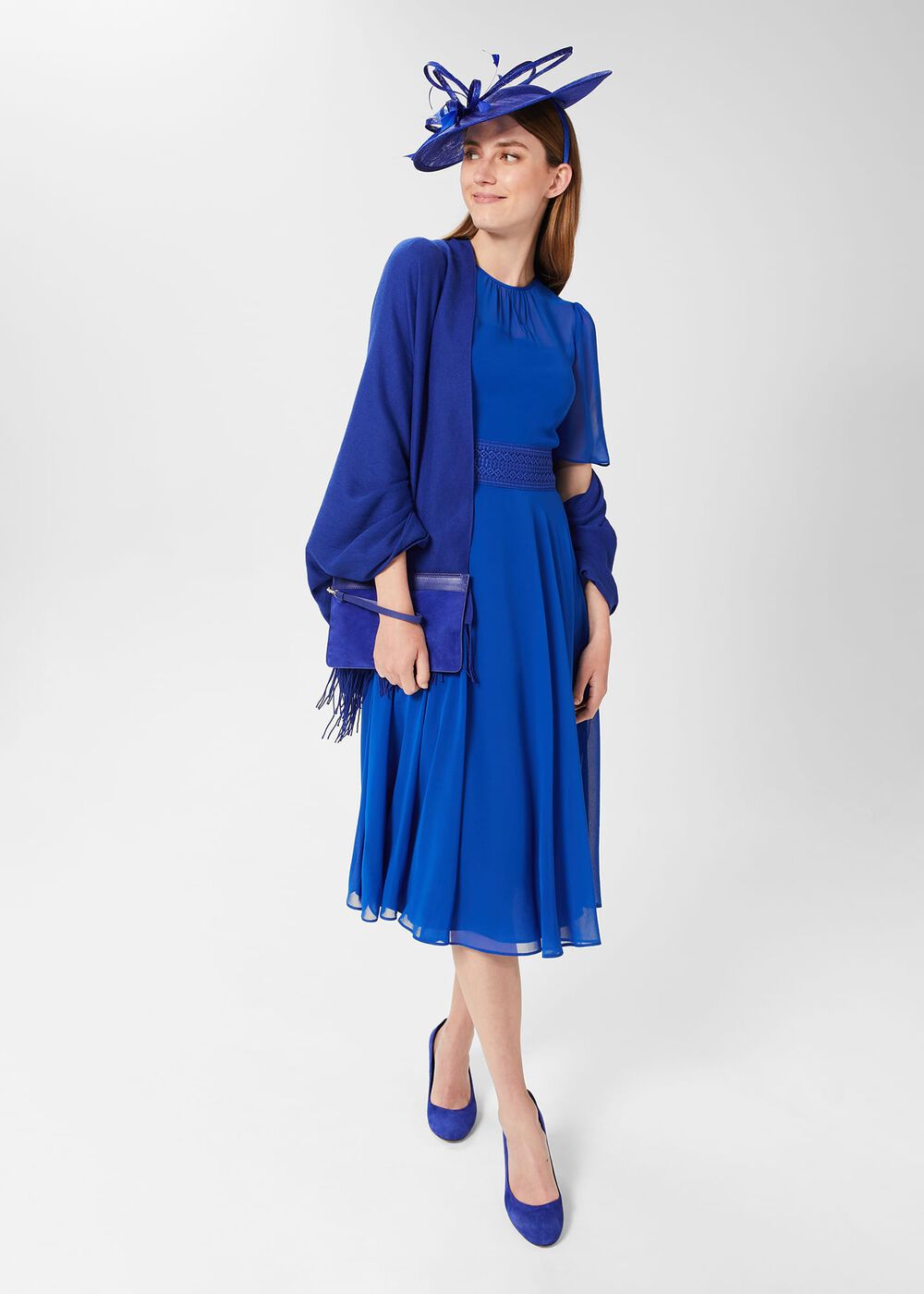 Freya Fascinator, Light Cobalt Bl, hi-res