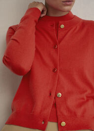 Priya Cardigan, Hibiscus Red, hi-res